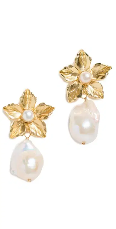 Brinker + Eliza Scarlett Earrings Gold/Pearl One Size | Thumbnail 1
