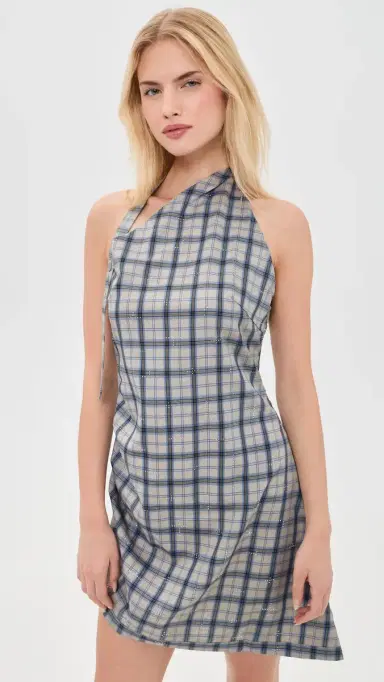 Lioness oonlight Mini Dress ASH PLAID | Thumbnail 2