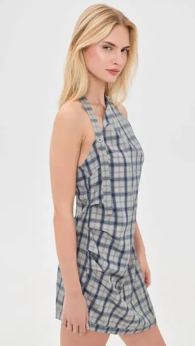 Lioness oonlight Mini Dress ASH PLAID | Thumbnail 4