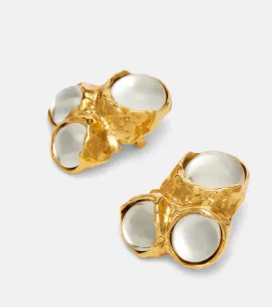 Saint Laurent Bubble embellished clip-on earrings | Thumbnail 2
