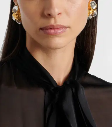 Saint Laurent Bubble embellished clip-on earrings | Thumbnail 6
