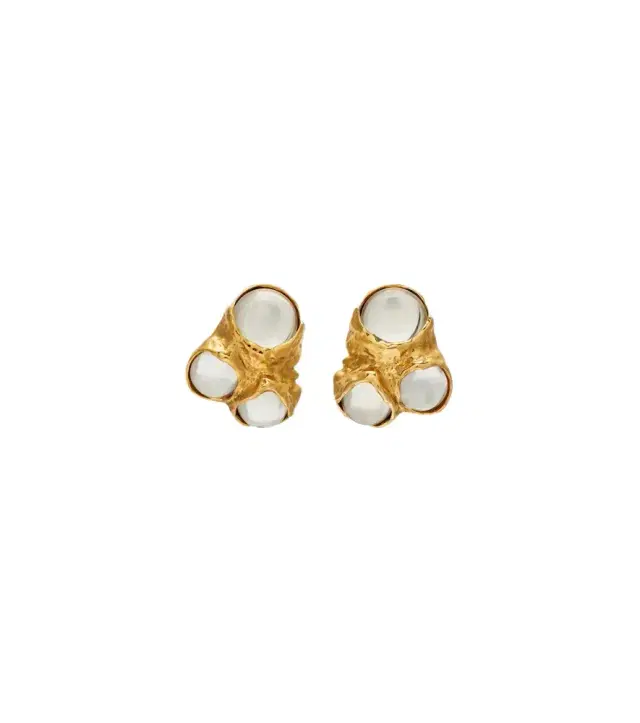 Saint Laurent Bubble embellished clip-on earrings