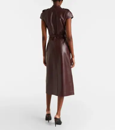 McQueen Belted leather midi dress | Thumbnail 4 McQueen Belted leather midi dress | Thumbnail 4