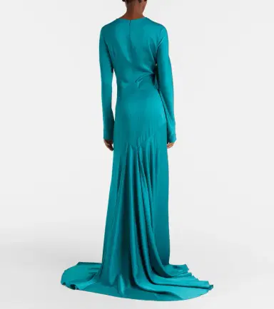 Alexander McQueen Draped satin gown | Thumbnail 3
