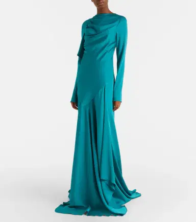 Alexander McQueen Draped satin gown | Thumbnail 5
