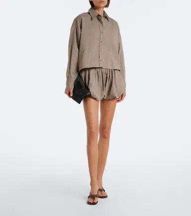 The Frankie Shop Alina checked wool-blend shorts | Thumbnail 3