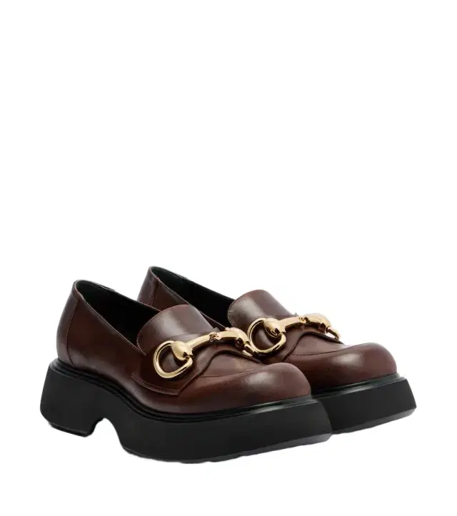 Gucci Brittany Horsebit leather platform loafers