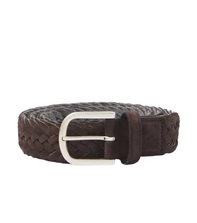 Canali Braided suede belt