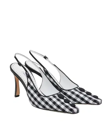 Manolo Blahnik Alexa checked slingback pumps | Thumbnail 1 Manolo Blahnik Alexa checked slingback pumps | Thumbnail 1
