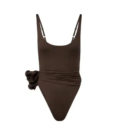 Magda Butrym Floral-appliqué draped swimsuit | Thumbnail 1