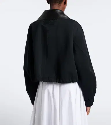 Givenchy Leather-trimmed cotton and wool jacket | Thumbnail 4