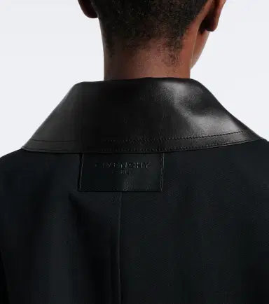 Givenchy Leather-trimmed cotton and wool jacket | Thumbnail 7