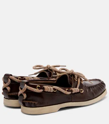Golden Goose Cruise leather boat shoes | Thumbnail 3