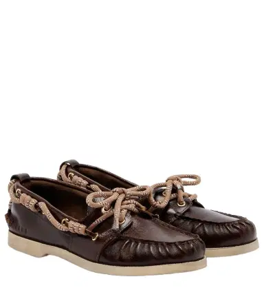 Golden Goose Cruise leather boat shoes | Thumbnail 1