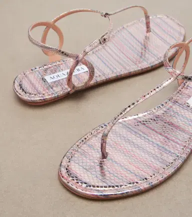 Aquazzura Almost Bare striped leather thong sandals | Thumbnail 2 Aquazzura Almost Bare striped leather thong sandals | Thumbnail 2