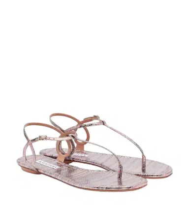 Aquazzura Almost Bare striped leather thong sandals | Thumbnail 1 Aquazzura Almost Bare striped leather thong sandals | Thumbnail 1