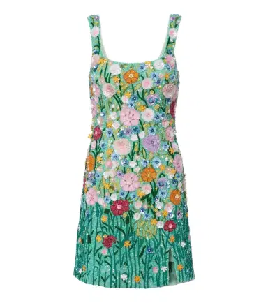 LA FUORI Là Fuori Embellished floral-appliqué minidress | Thumbnail 1