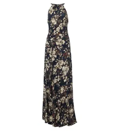 Simkhai Cerin gathered floral halterneck maxi dress | Thumbnail 1 Simkhai Cerin gathered floral halterneck maxi dress | Thumbnail 1