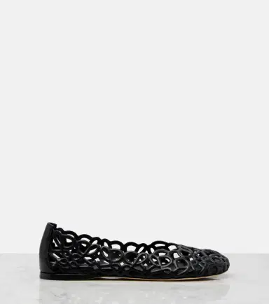 Loewe Petal Anagram leather ballet flats | Thumbnail 3