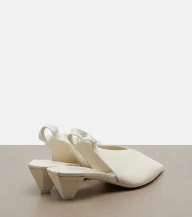 Loewe Origami Cubic leather slingback pumps | Thumbnail 2