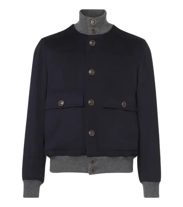 Virgin wool blouson jacket
