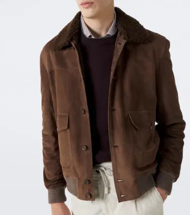 ELEVENTY Shearling-lined suede jacket | Thumbnail 2