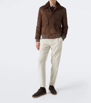 ELEVENTY Shearling-lined suede jacket | Thumbnail 6