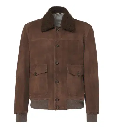 ELEVENTY Shearling-lined suede jacket | Thumbnail 1