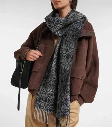 Loewe Anagram wool and cashmere scarf | Thumbnail 4
