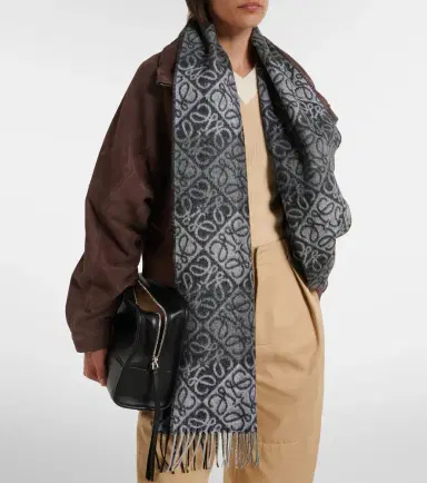 Loewe Anagram wool and cashmere scarf | Thumbnail 5