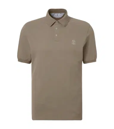 Brunello Cucinelli Logo cotton piqué polo shirt | Thumbnail 1