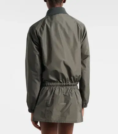 Miu Miu Logo technical blouson jacket | Thumbnail 6 Miu Miu Logo technical blouson jacket | Thumbnail 6