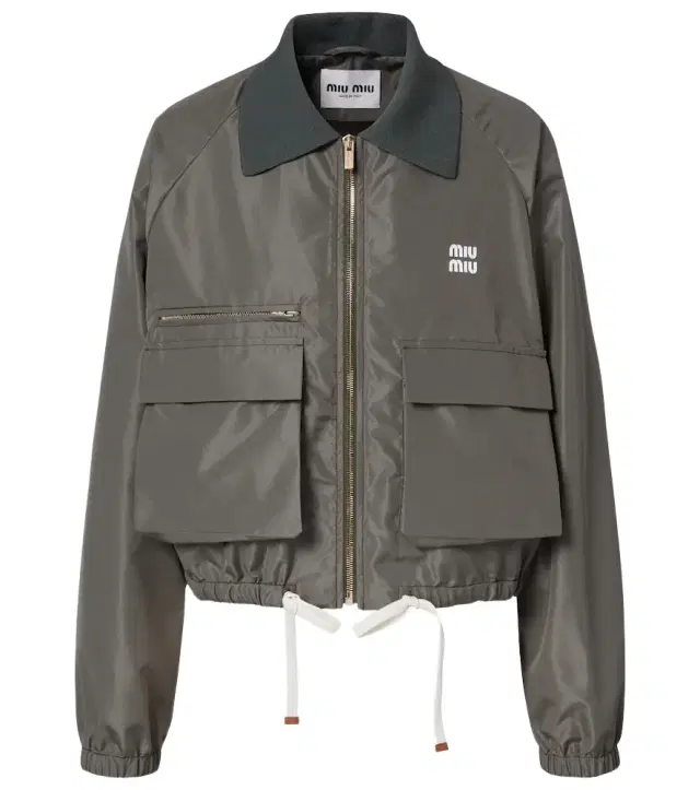Logo technical blouson jacket