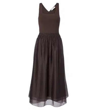 Vince Shirred rIbbed-knit midi dress | Thumbnail 1 Vince Shirred rIbbed-knit midi dress | Thumbnail 1