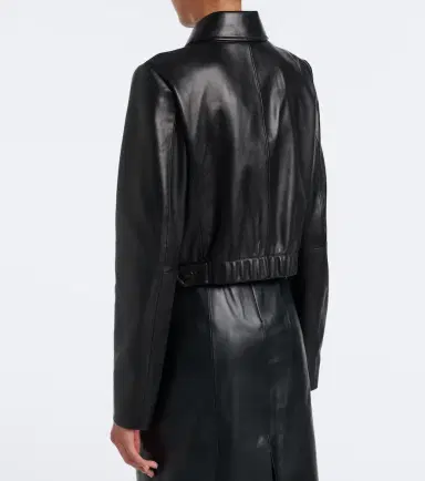 Vince Cropped leather jacket | Thumbnail 5