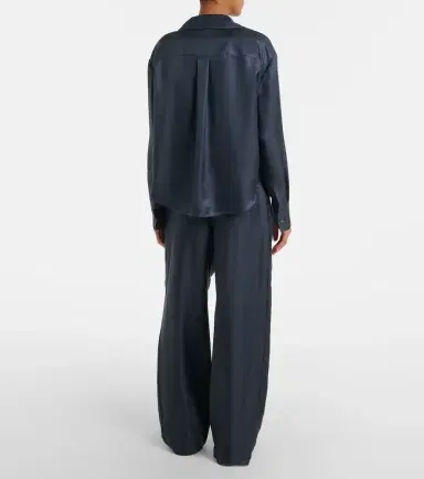 Loewe Logo silk wide-leg pants | Thumbnail 2