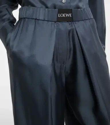 Loewe Logo silk wide-leg pants | Thumbnail 4