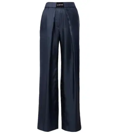 Loewe Logo silk wide-leg pants | Thumbnail 1