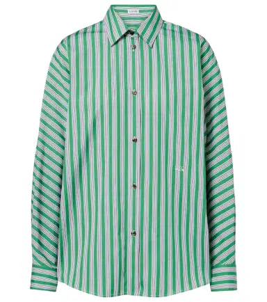 Loewe Double L striped cotton poplin shirt | Thumbnail 1 Loewe Double L striped cotton poplin shirt | Thumbnail 1