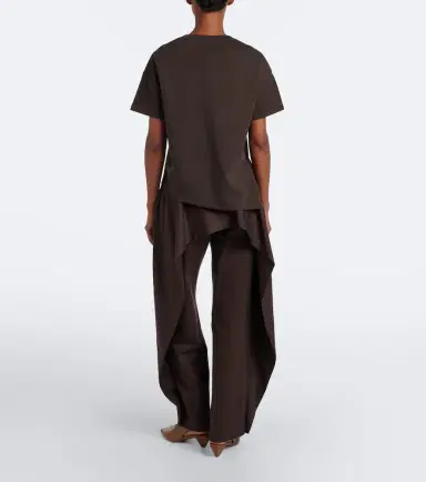Loewe Cotton and silk gabardine barrel-leg pants | Thumbnail 2 Loewe Cotton and silk gabardine barrel-leg pants | Thumbnail 2