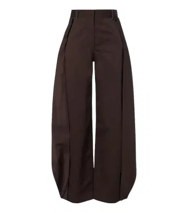 Loewe Cotton and silk gabardine barrel-leg pants | Thumbnail 1 Loewe Cotton and silk gabardine barrel-leg pants | Thumbnail 1