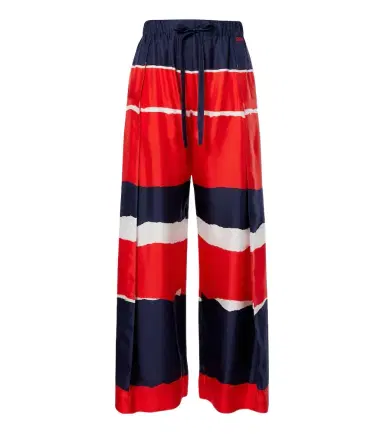 Loewe Printed silk twill wide-leg pants | Thumbnail 1 Loewe Printed silk twill wide-leg pants | Thumbnail 1