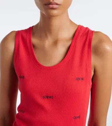 Loewe Logo ribbed-knit cotton-blend tank top | Thumbnail 4 Loewe Logo ribbed-knit cotton-blend tank top | Thumbnail 4