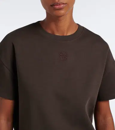 Loewe Anagram asymmetrical cotton-blend T-shirt | Thumbnail 3 Loewe Anagram asymmetrical cotton-blend T-shirt | Thumbnail 3