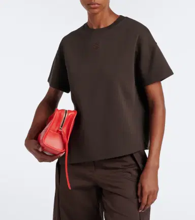 Loewe Anagram asymmetrical cotton-blend T-shirt | Thumbnail 5 Loewe Anagram asymmetrical cotton-blend T-shirt | Thumbnail 5