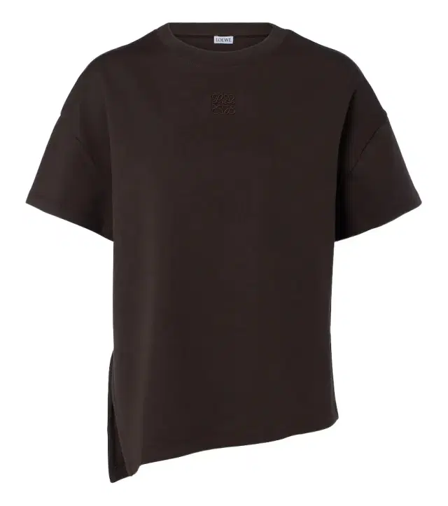 Anagram asymmetrical cotton-blend T-shirt