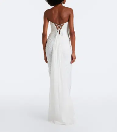 Maria Lucia Hohan Cecilia draped silk muslin bustier gown | Thumbnail 7 Maria Lucia Hohan Cecilia draped silk muslin bustier gown | Thumbnail 7
