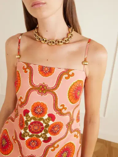 Cara Cara Valencia Printed Fringed Linen Mini Dress | Thumbnail 4