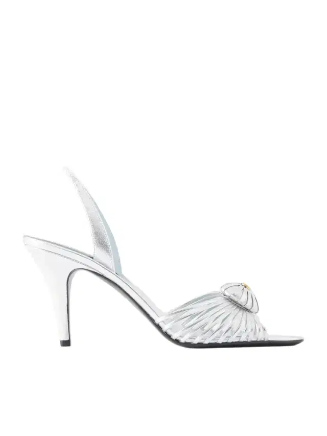 Valentino Garavani Coeur Royal 85 Logo-embellished Metallic Leather Sandals
