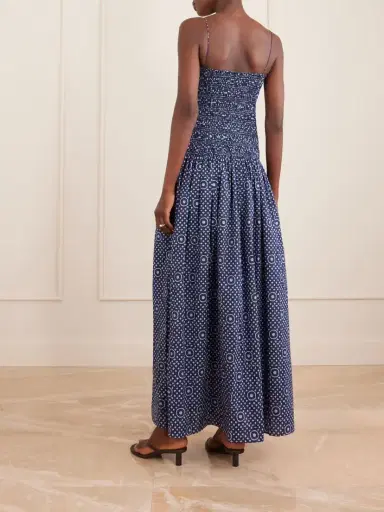 Matteau Shirred Printed Cotton Midi Dress | Thumbnail 3